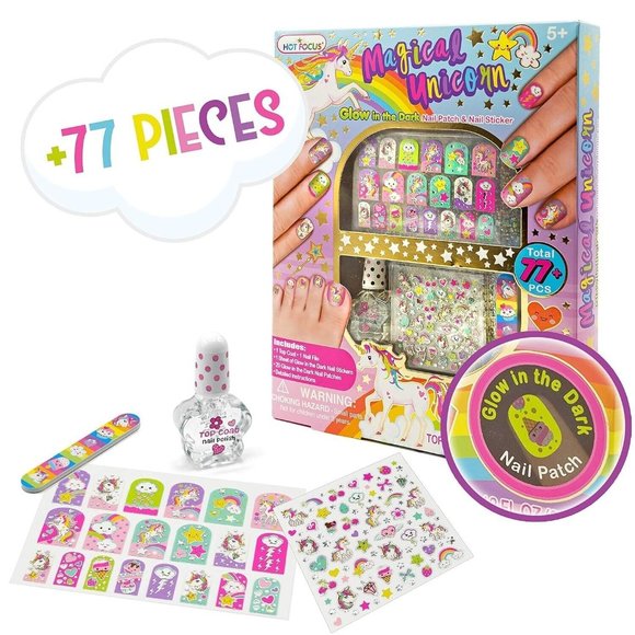 Hot Focus Unicorn Nail Kit - Kids Nail Polish Set for Girls Ages 5 6 7-1… - Picture 2 of 3